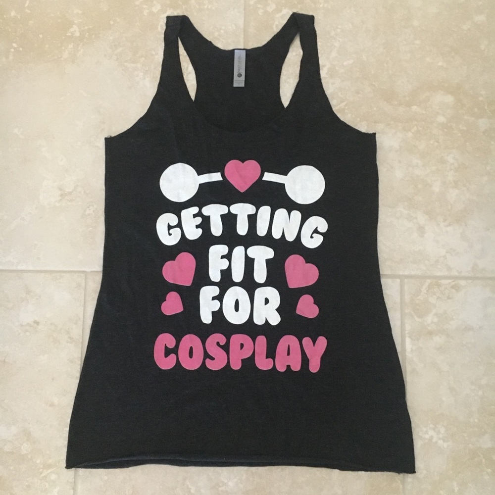 Getting Fit For Cosplay Tank Top 🖤💗